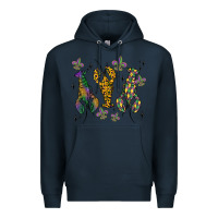 Navy mardi gras crawfish Premium Hoodie - MaliasSmallBusiness