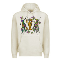 Oatmeal Heather mardi gras crawfish Premium Hoodie - MaliasSmallBusiness