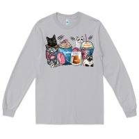 Moon Dust cat coffee cups Long Sleeve Tee - Zillion Design Studio