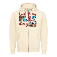 Sandshell look pretty play dirty soccer Zipper Hoodie - HRA Design Shop
