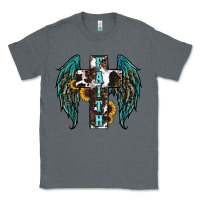 Charcoal Heather western wings cross Classic Tee - RanaPortraitStore