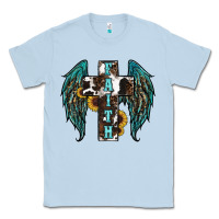 Dusty Blue western wings cross Classic Tee - RanaPortraitStore