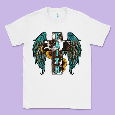 Western Wings Cross Classic Tee Designed By Ranaportraitstore