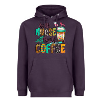 Plum half nurse half coffee Heavyweight Hoodie - Jasminsmagicworld