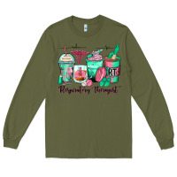 Army Green respiratory therapist coffee cups Long Sleeve Tee - Zillion Design Studio