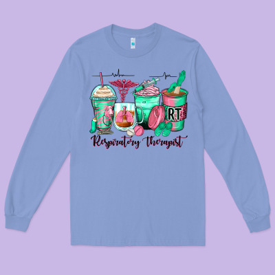 Respiratory Therapist Coffee Cups Long Sleeve Tee Designed By Zillion Design Studio