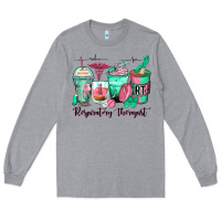 Heather Grey respiratory therapist coffee cups Long Sleeve Tee - Zillion Design Studio