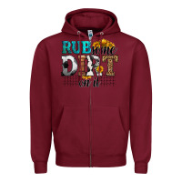 Burgundy rub some dirt on it soccer Zipper Hoodie - HRA Design Shop