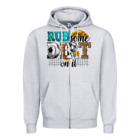 Heather Grey rub some dirt on it soccer Zipper Hoodie - HRA Design Shop