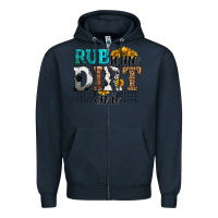 Navy rub some dirt on it soccer Zipper Hoodie - HRA Design Shop