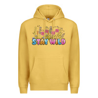 Antique Gold stay wild Premium Hoodie - MaliasSmallBusiness