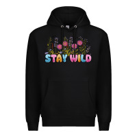 Black stay wild Premium Hoodie - MaliasSmallBusiness