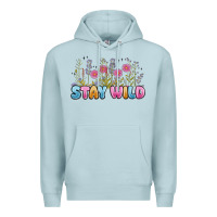 Blue Mist stay wild Premium Hoodie - MaliasSmallBusiness