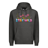 Charcoal Heather stay wild Premium Hoodie - MaliasSmallBusiness