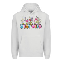 Dove Grey stay wild Premium Hoodie - MaliasSmallBusiness