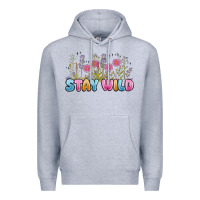 Heather Grey stay wild Premium Hoodie - MaliasSmallBusiness