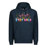 Navy stay wild Premium Hoodie - MaliasSmallBusiness