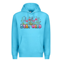 Ocean Blue stay wild Premium Hoodie - MaliasSmallBusiness