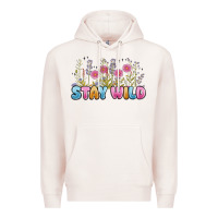 Pale Pink stay wild Premium Hoodie - MaliasSmallBusiness