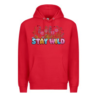 Red stay wild Premium Hoodie - MaliasSmallBusiness