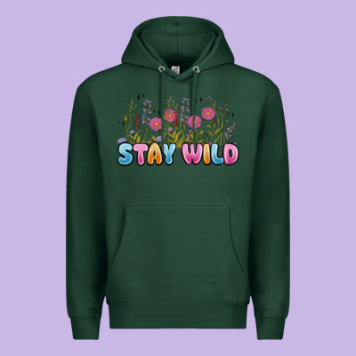 Stay Wild Premium Hoodie Designed By Maliassmallbusiness