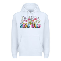White stay wild Premium Hoodie - MaliasSmallBusiness