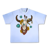 Grape Ice western cow skull Urban Heavy Tee - texasbilliewilder