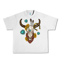 Lunar Rock western cow skull Urban Heavy Tee - texasbilliewilder