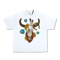 White western cow skull Urban Heavy Tee - texasbilliewilder