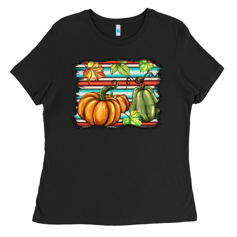Fall Pumpkin  Background Ladies Tee by BarkalooDesign | Teevron