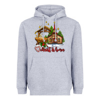 Heather Grey the church  chrıst is born Heavyweight Hoodie - AdoDesignShop
