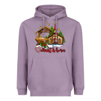 Lavender the church  chrıst is born Heavyweight Hoodie - AdoDesignShop