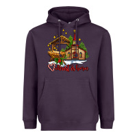 Plum the church  chrıst is born Heavyweight Hoodie - AdoDesignShop