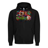 Black merry christmas gnomies Zipper Hoodie - FaDigitalArtStudio