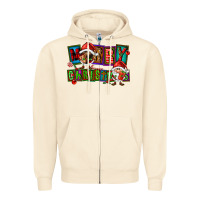 Sandshell merry christmas gnomies Zipper Hoodie - FaDigitalArtStudio