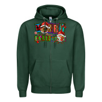 Sports Green merry christmas gnomies Zipper Hoodie - FaDigitalArtStudio