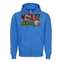True Royal merry christmas gnomies Zipper Hoodie - FaDigitalArtStudio