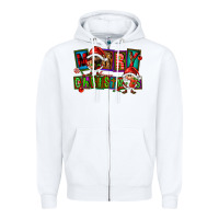 White merry christmas gnomies Zipper Hoodie - FaDigitalArtStudio