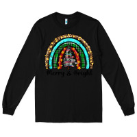 Black merry and bright rainbow christmas Long Sleeve Tee - RanaPortraitStore