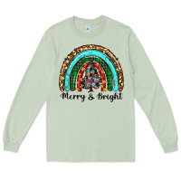 Matcha merry and bright rainbow christmas Long Sleeve Tee - RanaPortraitStore