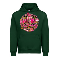 Forest Green pink merry christmas Urban Hoodie - MaliasSmallBusiness