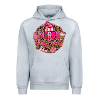 Heather Grey pink merry christmas Urban Hoodie - MaliasSmallBusiness