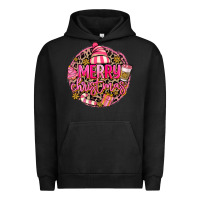 Pigment Black pink merry christmas Urban Hoodie - MaliasSmallBusiness