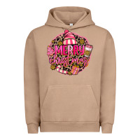 Pigment Burro pink merry christmas Urban Hoodie - MaliasSmallBusiness