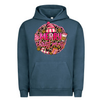 Pigment Midnight Navy pink merry christmas Urban Hoodie - MaliasSmallBusiness