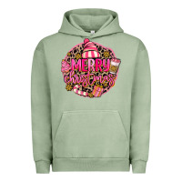 Pigment Oil Green pink merry christmas Urban Hoodie - MaliasSmallBusiness