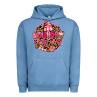 Pigment Pebble Blue pink merry christmas Urban Hoodie - MaliasSmallBusiness