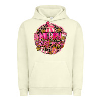 Pigment Pistachio pink merry christmas Urban Hoodie - MaliasSmallBusiness