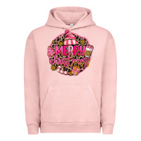 Pigment Salmon pink merry christmas Urban Hoodie - MaliasSmallBusiness