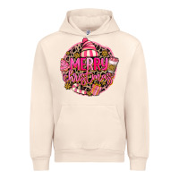 Sandshell pink merry christmas Urban Hoodie - MaliasSmallBusiness